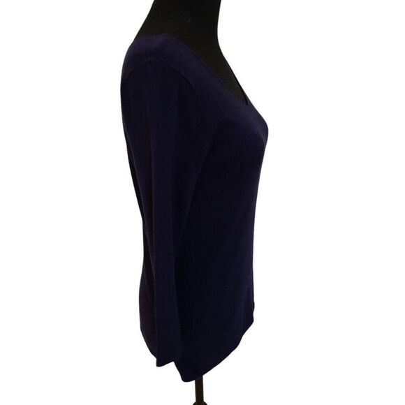 J. McLaughlin Womens Cotton Blend Pullover Sweater Navy Blue Size XS - Picture 4 of 10